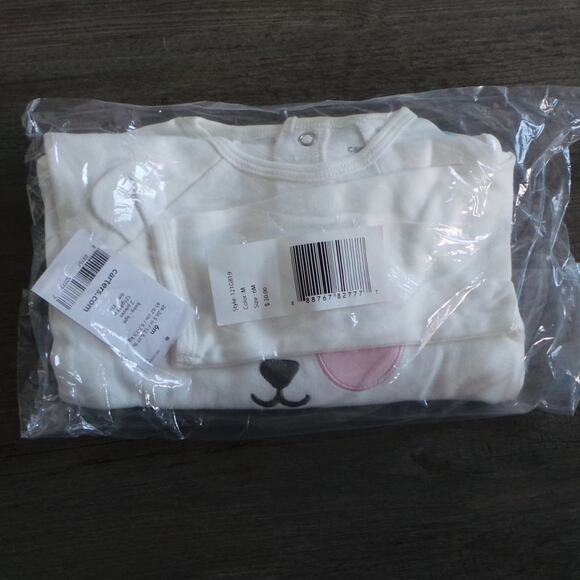 Carter's 2 Piece‎ Set Bear Bodysuit Dotted Pants NWT 6M Outfit Long Sleeve - Picture 2 of 4